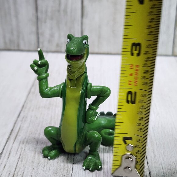 Vintage Rainforest Cafe Iggy Iguana Action Figure 2000 Poseable Green 3'' Tall - Picture 7 of 7
